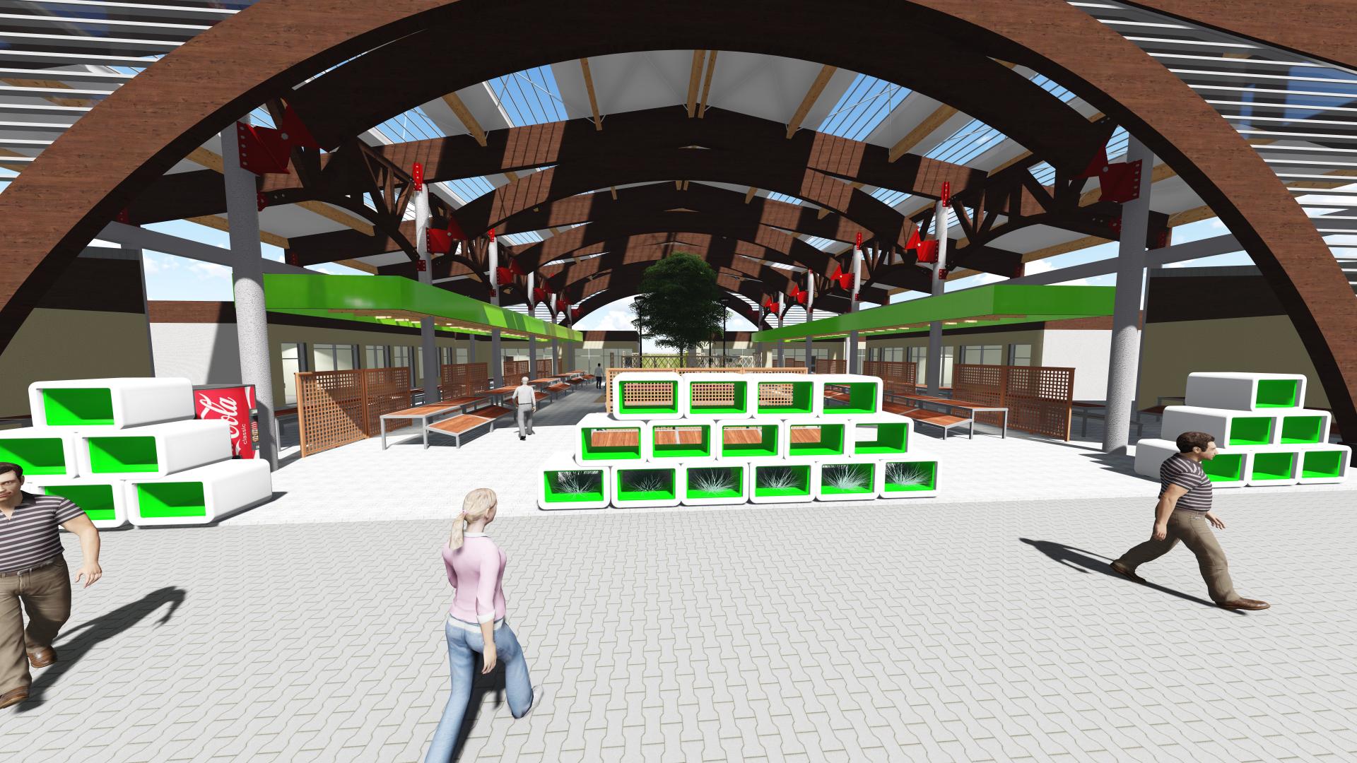 Wizualizacja komputerowa targowiska 