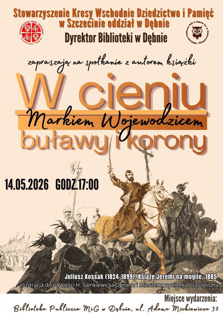 Plakat spotkanie z Markiem Wojewodzice. Pełna treść w informacji