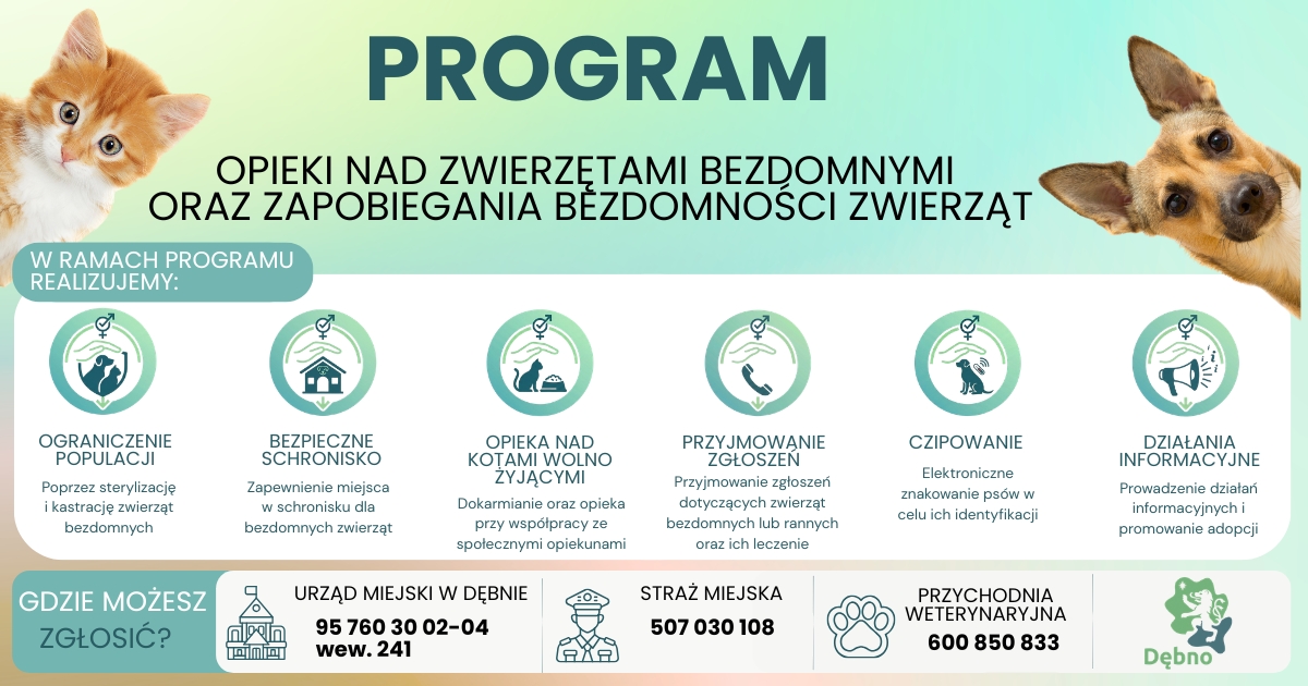 Program Opieki nad zwierzętami. Pełna treść w informacji
