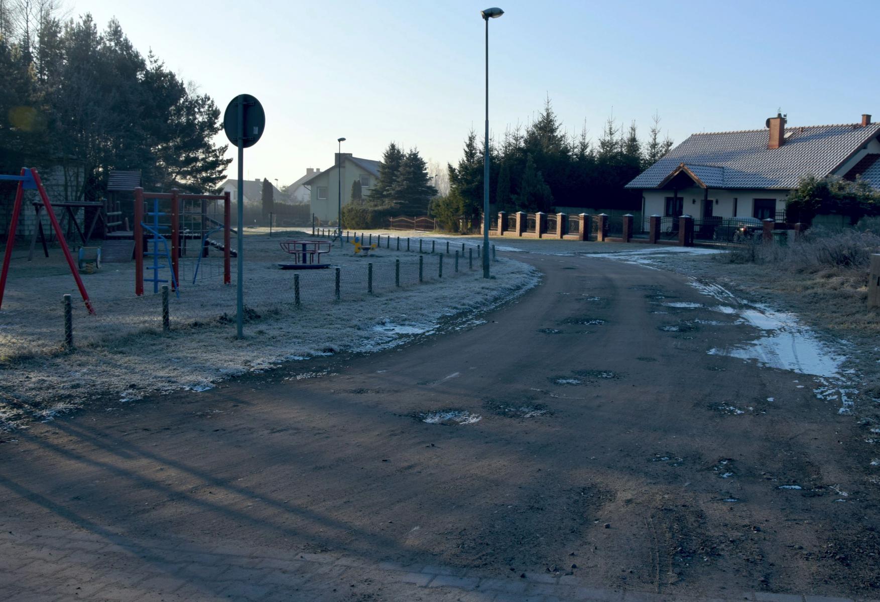 Odcinek ulicy Akacjowej do budowy