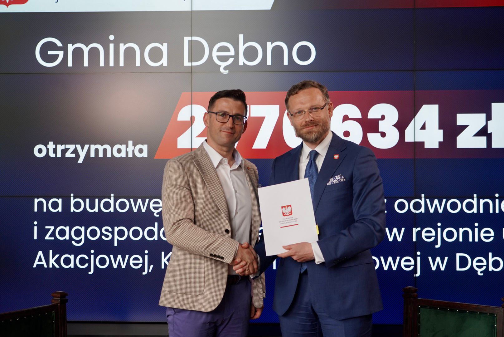 Burmistrz Dębna i wojewoda zachodniopomorskim 