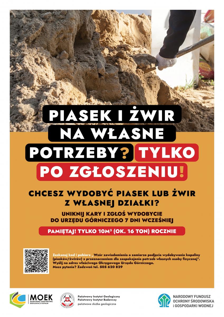 Plakat wydobywanie kopalin