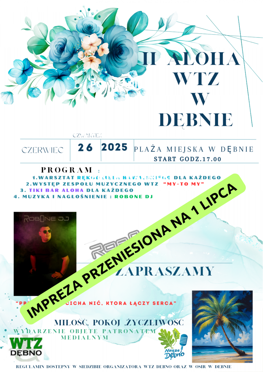 Powiększ plakat, grafika kwiaty. Pełna treść w informacji.  